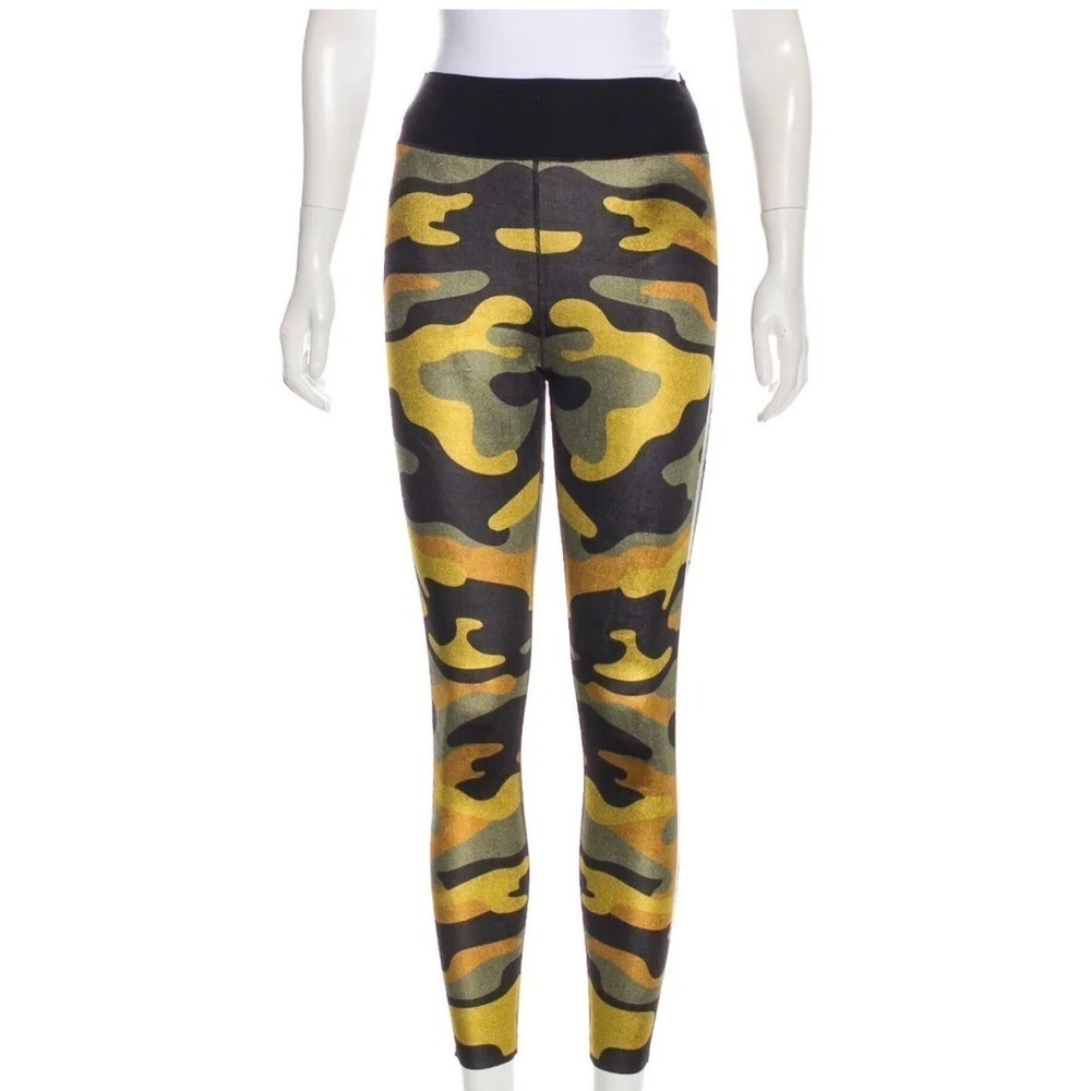 Ultracor Camo Yellow Black High Waist Leggings Womens Size XS